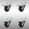 Service Caster 3 Inch SS High Temp Phenolic Top Plate Caster Set Total Lock Brake SCC SCC-SSTTL20S314-PHSHT-4 - alternate 1